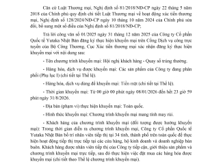 CÔNG TY CỔ PHẦN QUỐC TẾ YUTAKA NHẬT BẢN