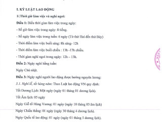 NỘI QUY CÔNG TY