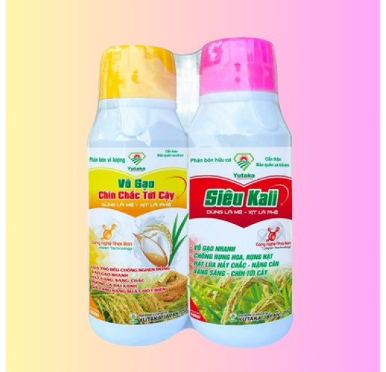 Cặp đôi Phân Bón Lá Vô Gạo + Siêu Kali